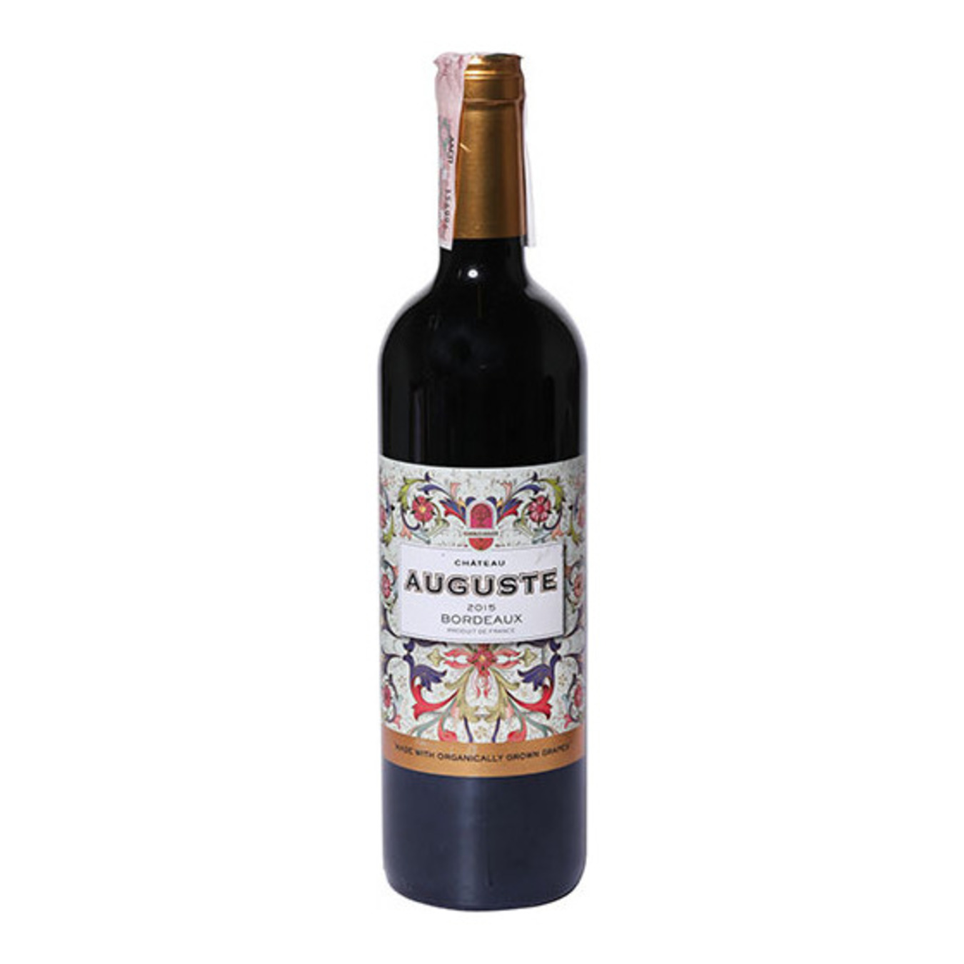 Вино Chateau Auguste Bordeaux Superieur AOC червоне сухе 13,5% 0,75л