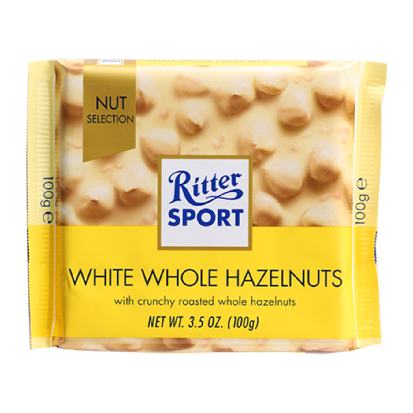 White Chocolate Ritter Sport With Whole Hazelnut 100g