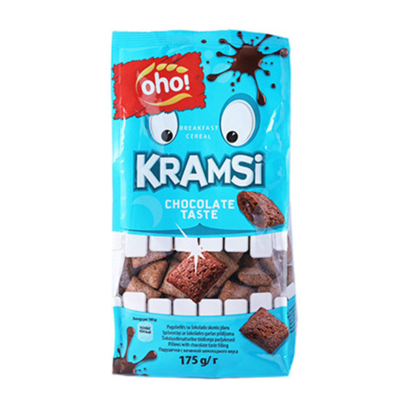 Dry Breakfast Oho Kramsi Grain Pads Stuffed with Chocolate Flavor 175g