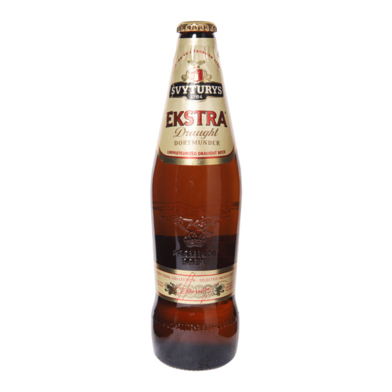 Пиво Svyturus Ekstra Draught Dortmunder светлое 5,2% 0,5л