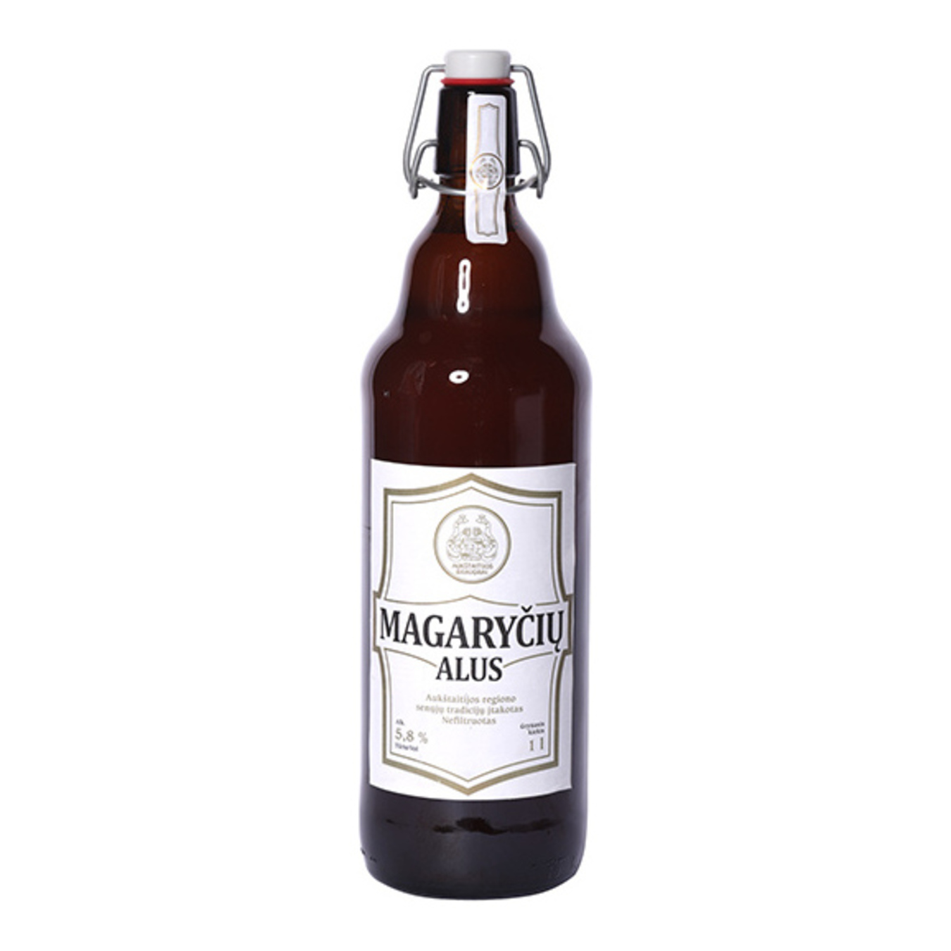 Beer Magaryciu Alus semi-dark unfiltered 5,8% 1l