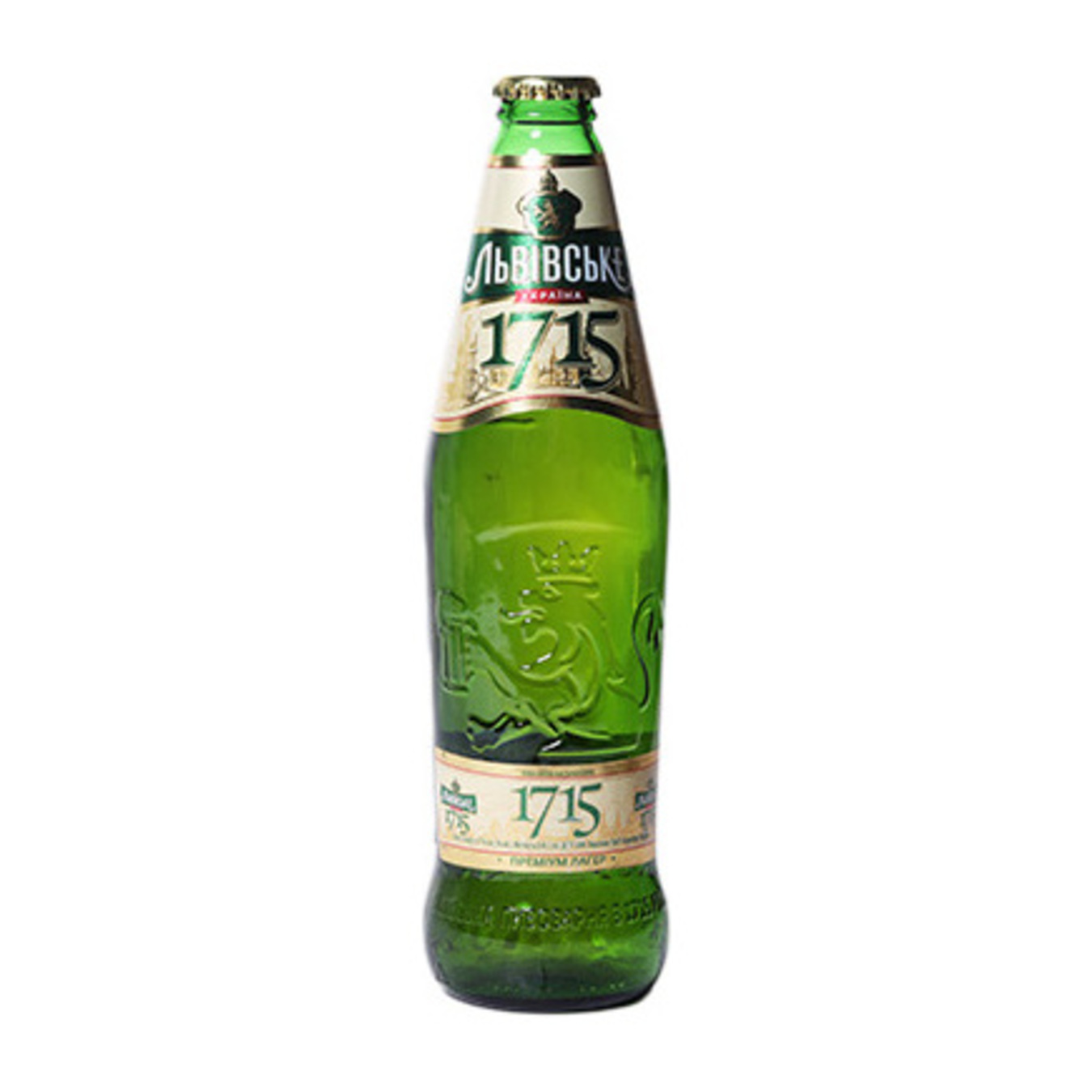 Пиво Львовское 1715 светлое пастеризованное 4,7% 0,45л