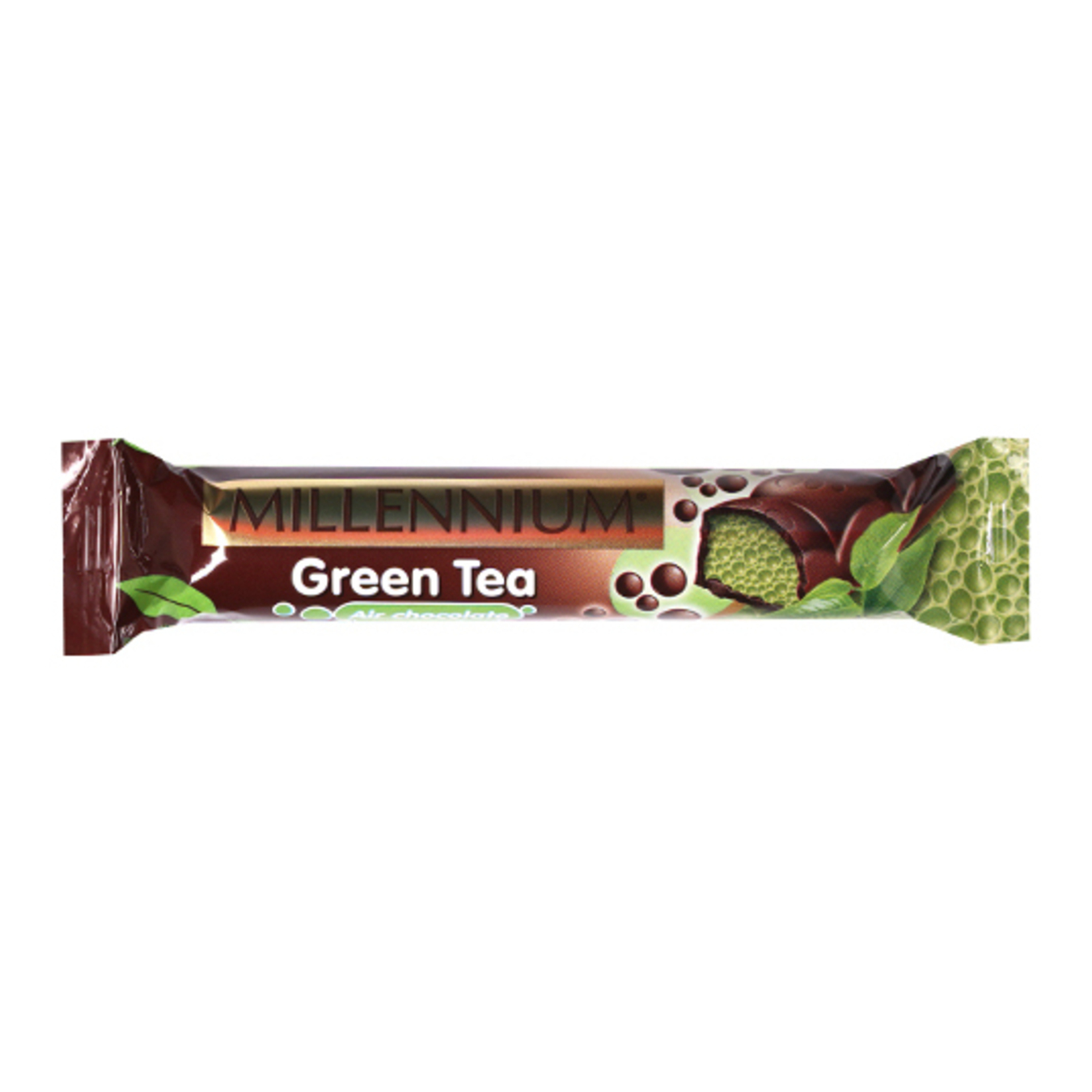 Шоколад пористий чорний Millennium Green Tea 32г