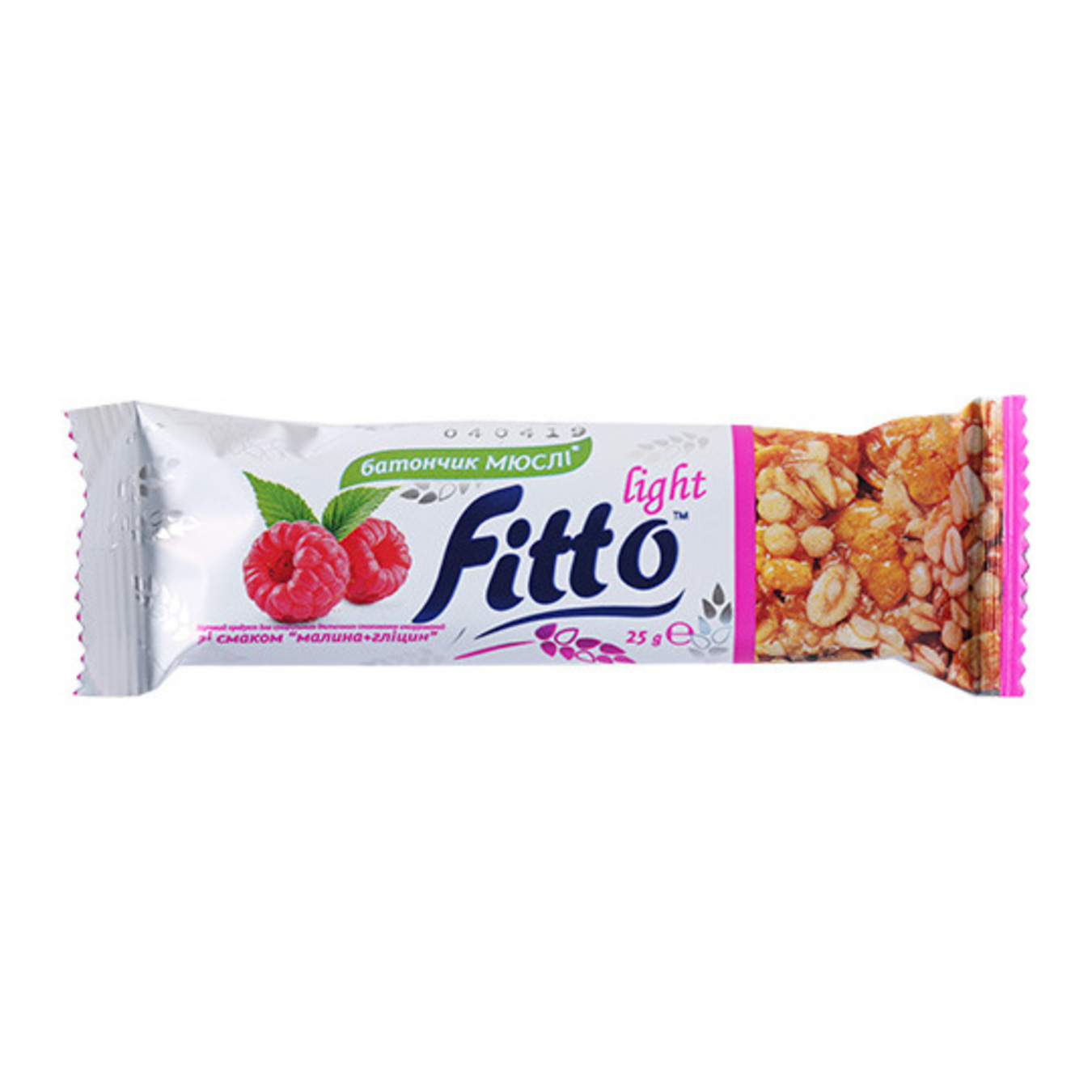 Батончик-мюсли Fitto light со вкусом малина + глицин 25г