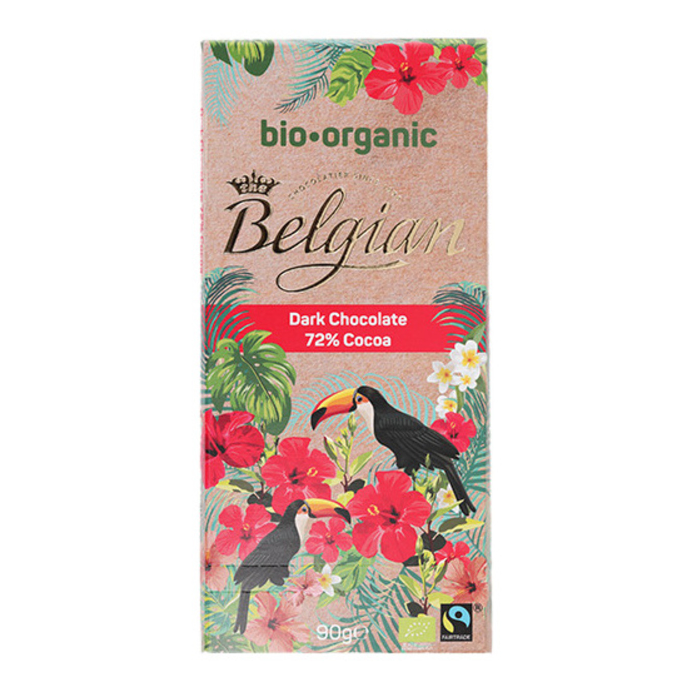 Black Chocolate Belgian Organic 72% 90g
