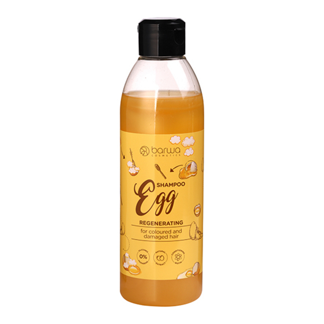 Shampoo Barwa Naturalna with Egg Extract and Vitamin Complex for Hair Restoration 300ml