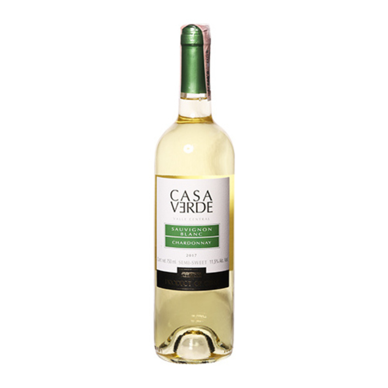 Casa Verde Sauvignon Blanc Chardonnay white semi-sweet wine 12% 0.75 l