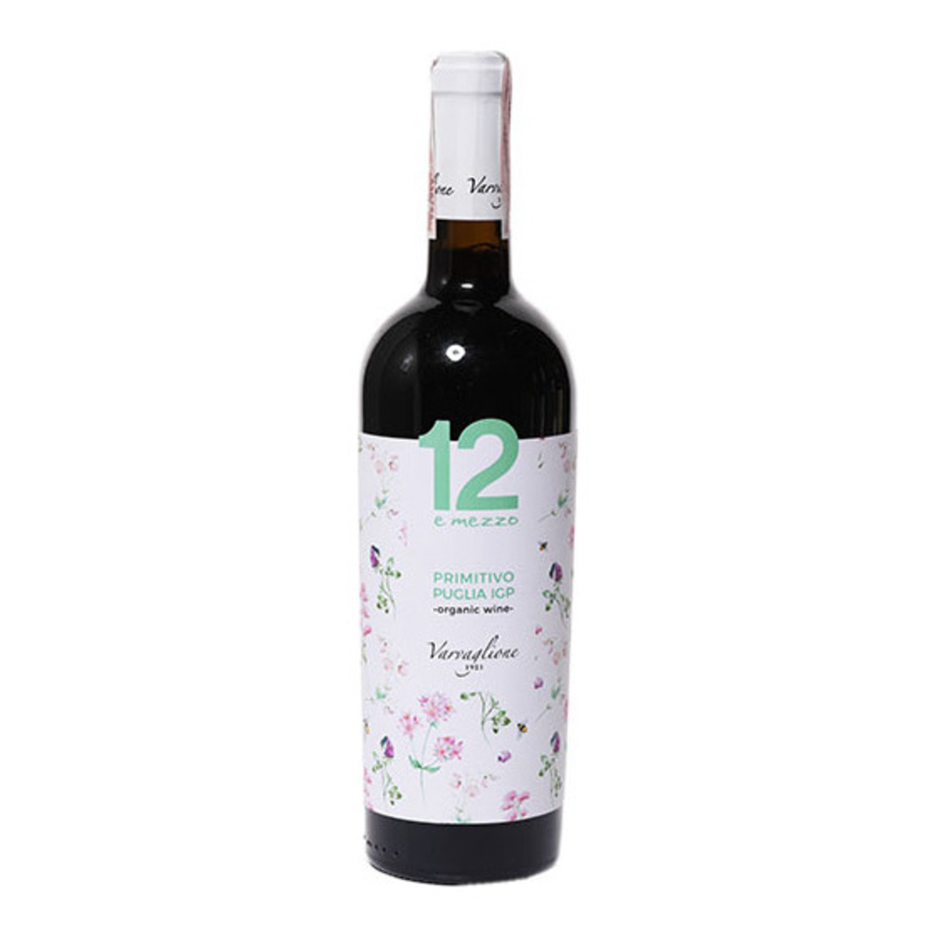 Вино 12 E Mezzo Biologico Primitivo Puglia IGP красное полусухое 12,5% 0,75л