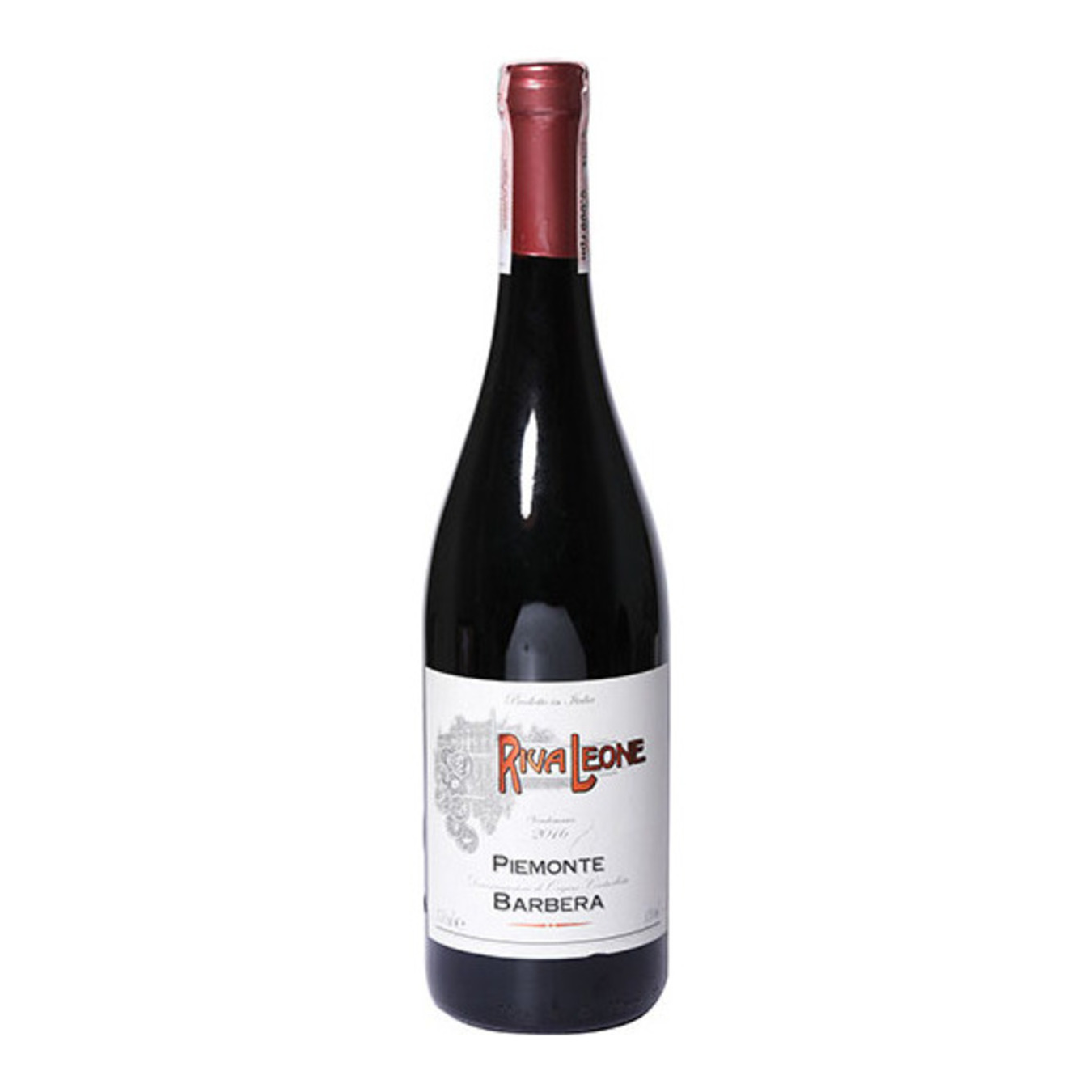 Вино Riva Leone Barbera Piemonte DOC красное сухое 13% 0,75л