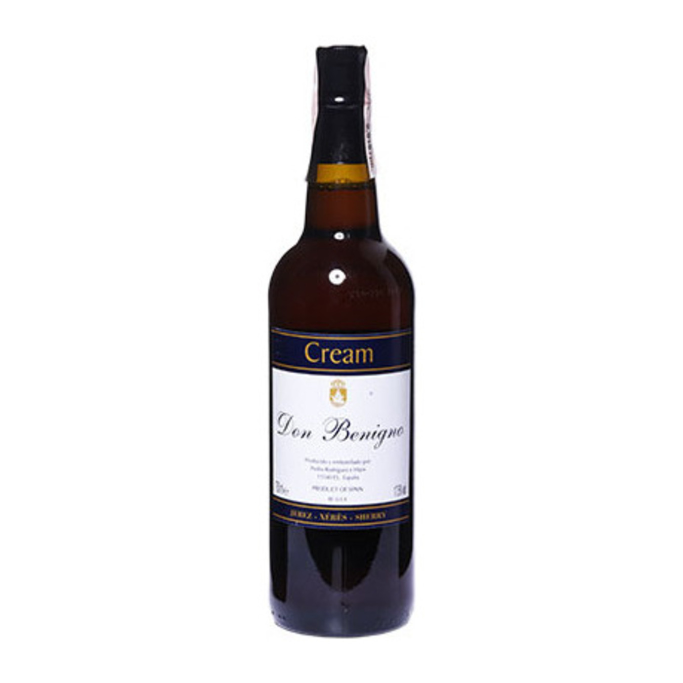 Вино Don Benigno Cream Sherry Jerez красное сладкое 17,5% 0,75л