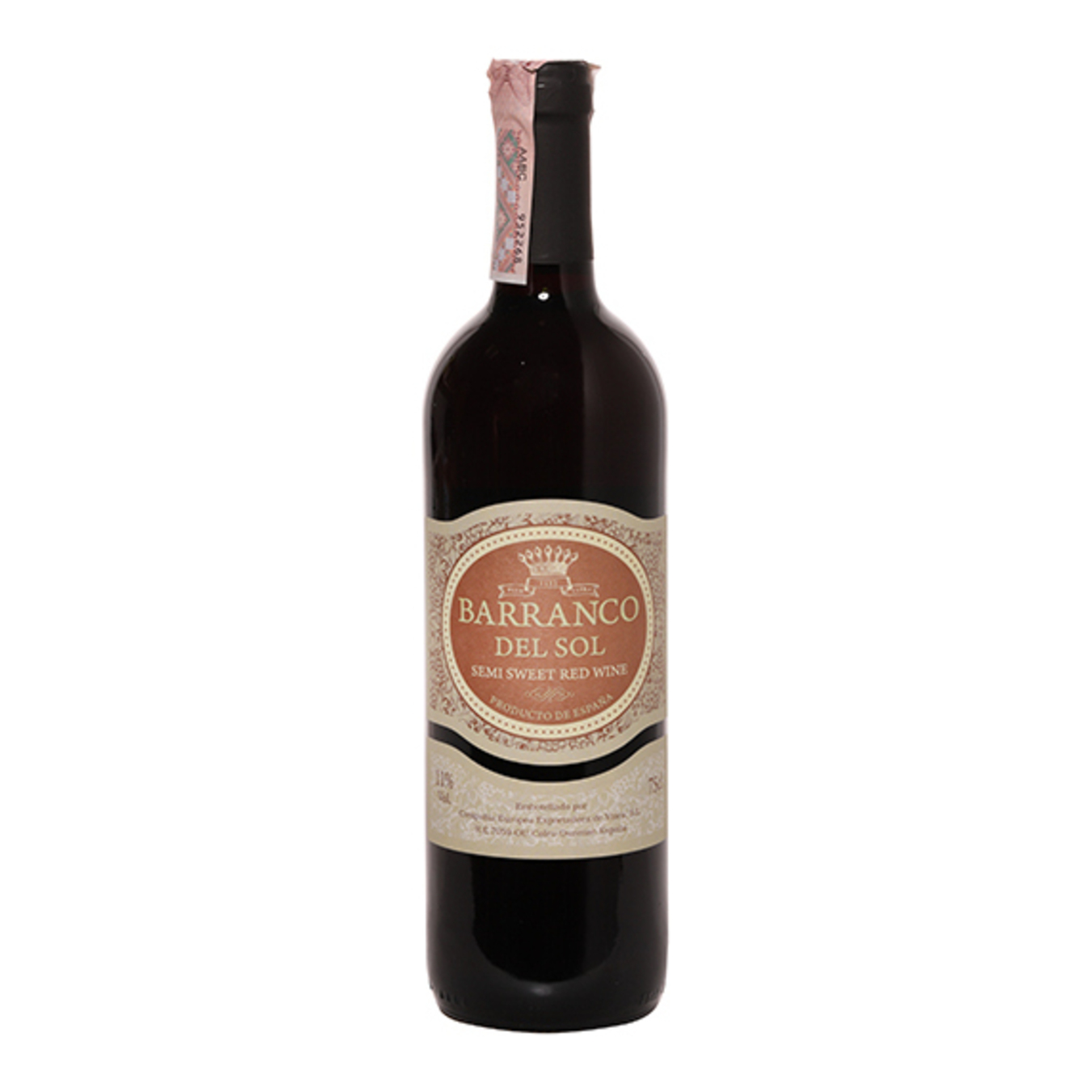 Вино Barranco del Sol Semi червоне напівсолодке 11% 0,75л