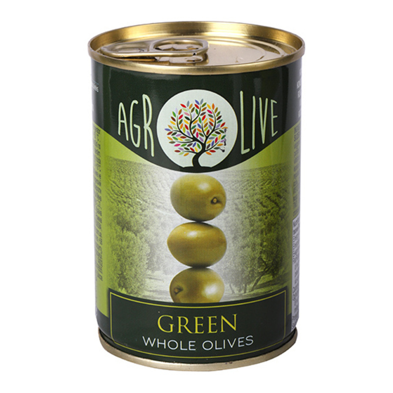 Оливки зеленые Agrolive с косточкой 292мл