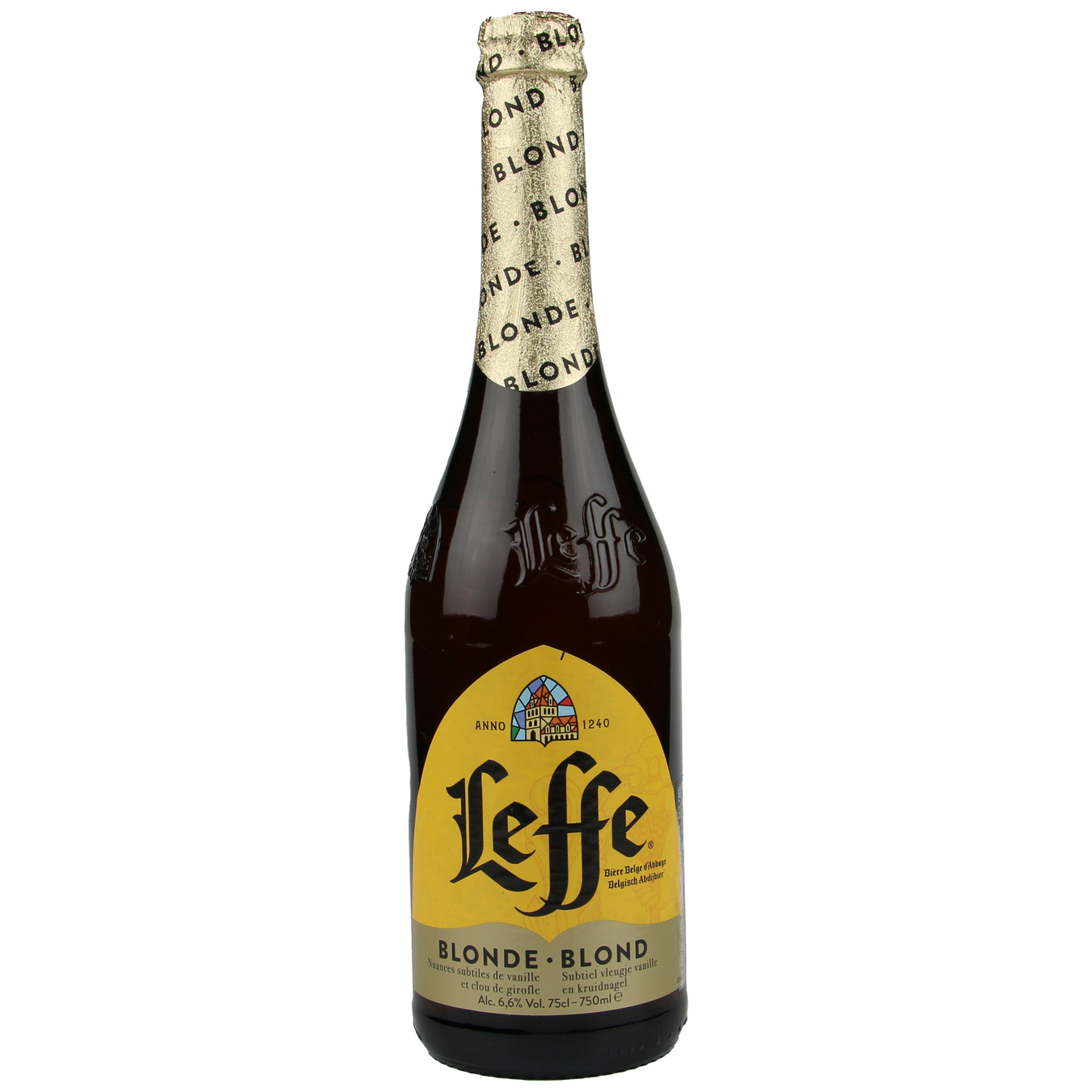 Пиво Leffe Blonde светлое 6,6% 0,75л 2