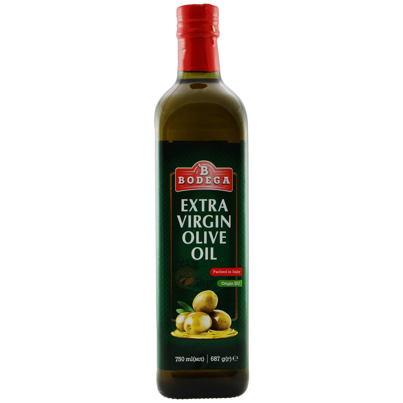 Олія оливкова Bodega Extra Virgin нерафінована 750мл с/п