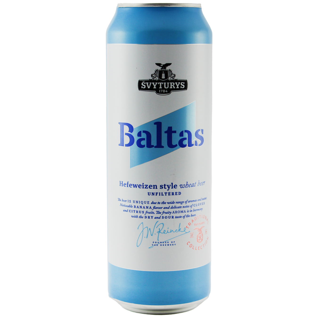 Пиво Svyturys Baltas світле нефільтроване 5% 0,568л