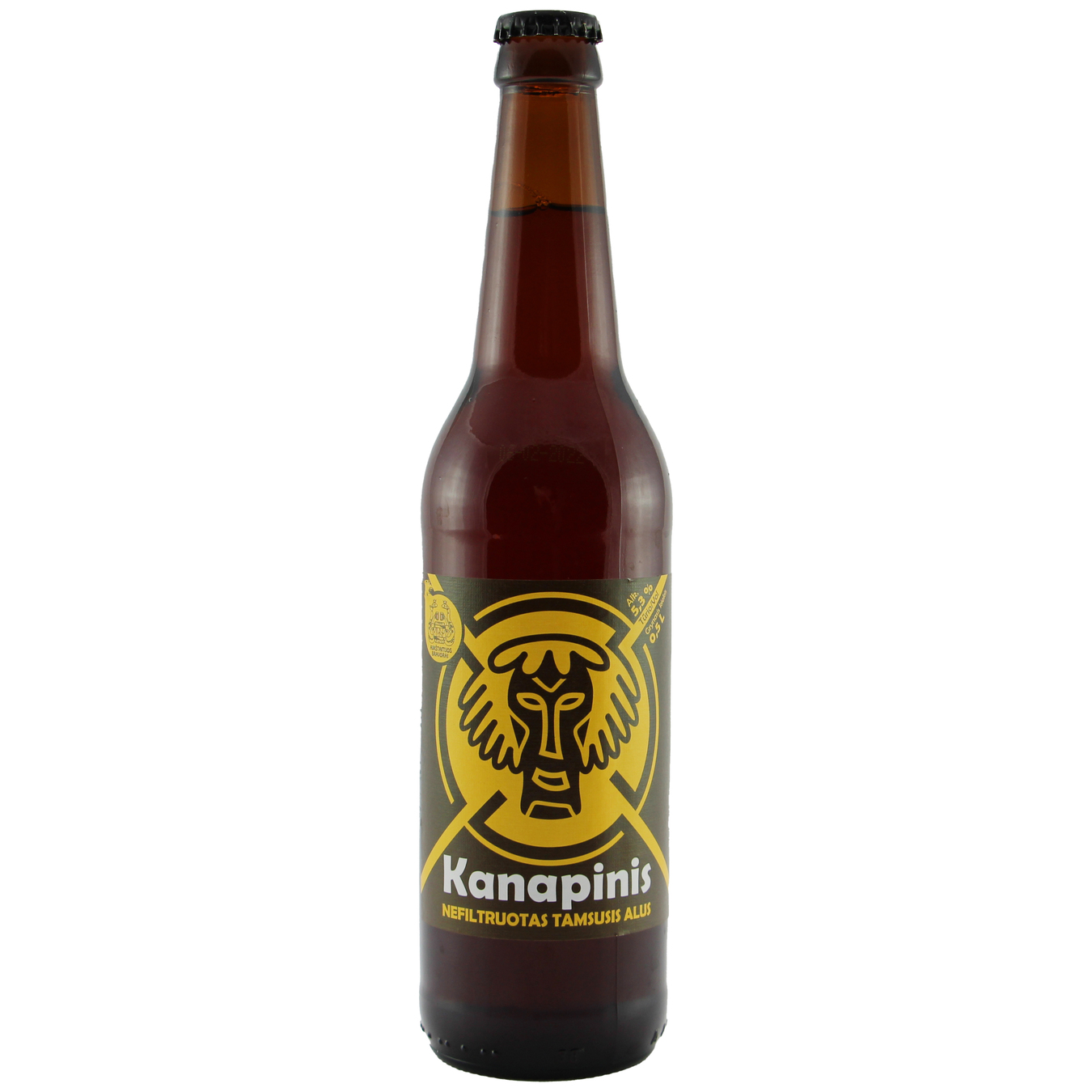 Пиво Kanapinis темное нефильтрованное 5,3% 0,5л