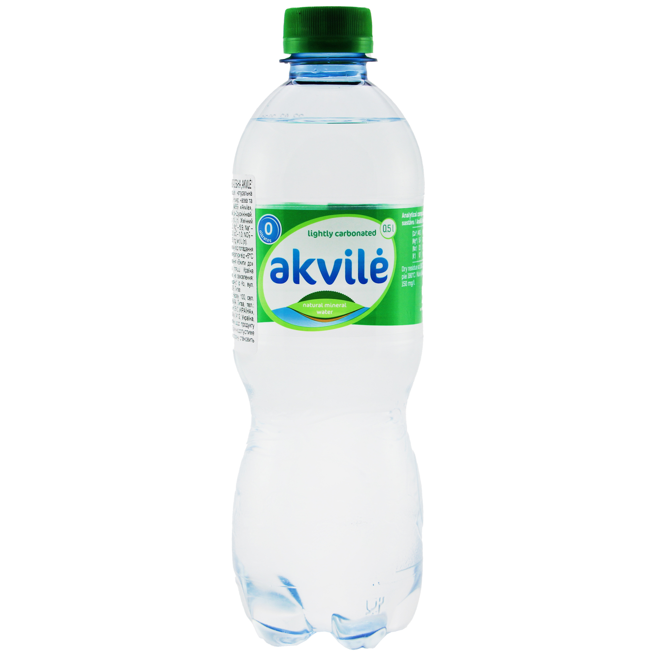 Вода минеральная Akvile слабогазированная 0,5л