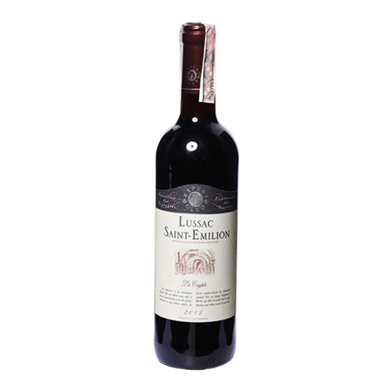 Вино Expert Clup La Crypie Lussac Saint-Emillion червоне сухе 13,5% 0,75л
