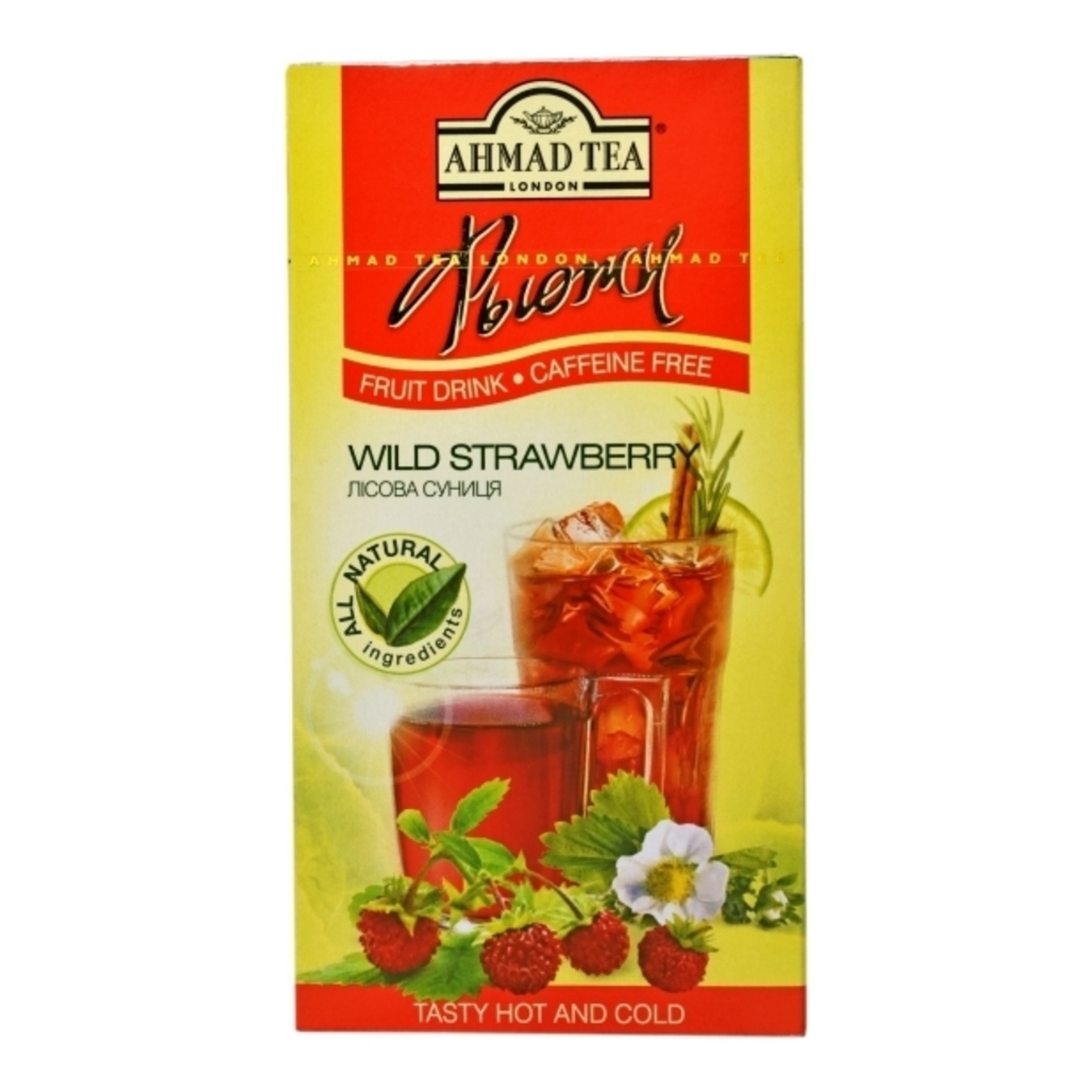 Ahmad Tea’s Wild Strawberry Fruit and Berry Drink in 20pcsх2g enveloped tea bags