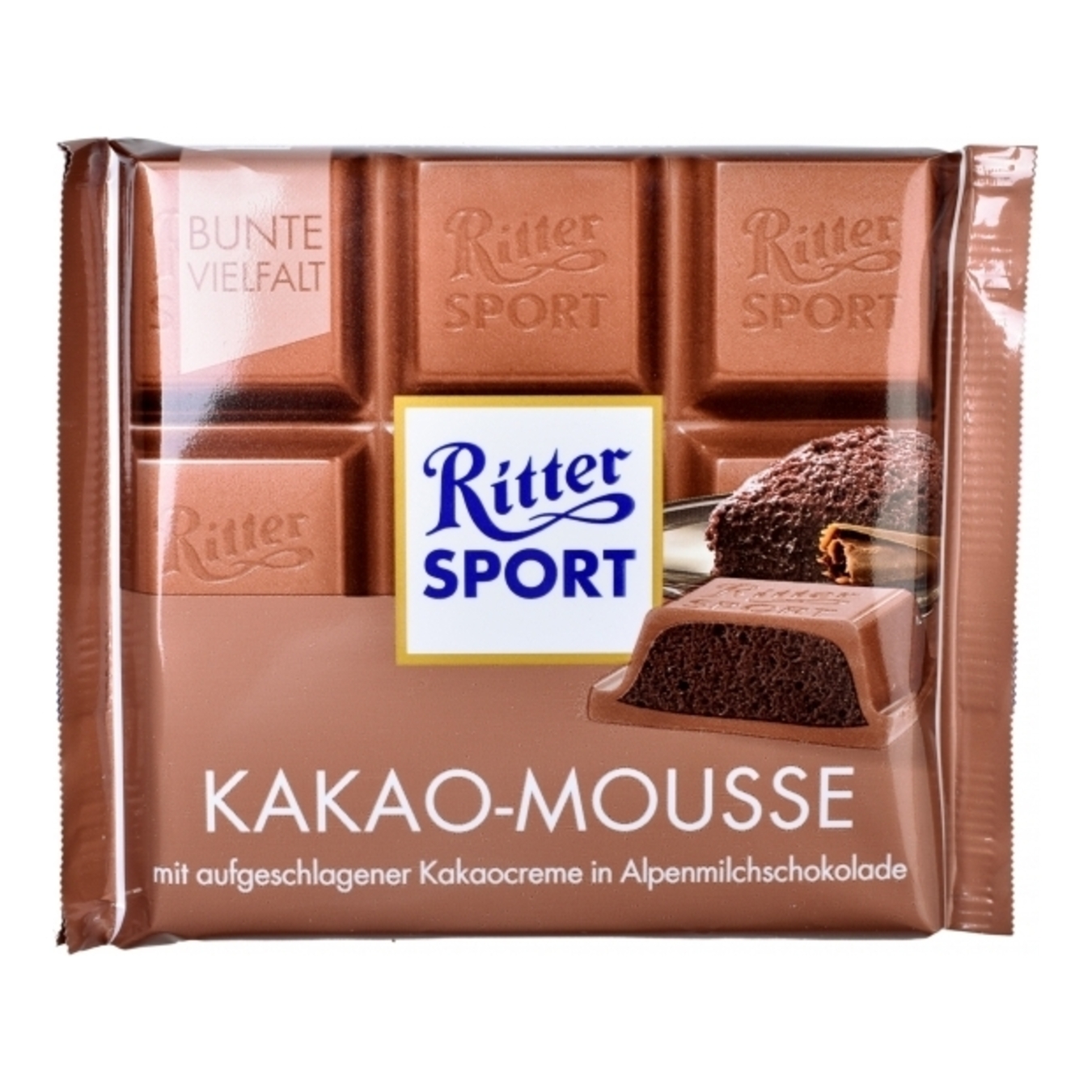 Шоколад Ritter Sport молочний з начинкою какао-мусс 100г