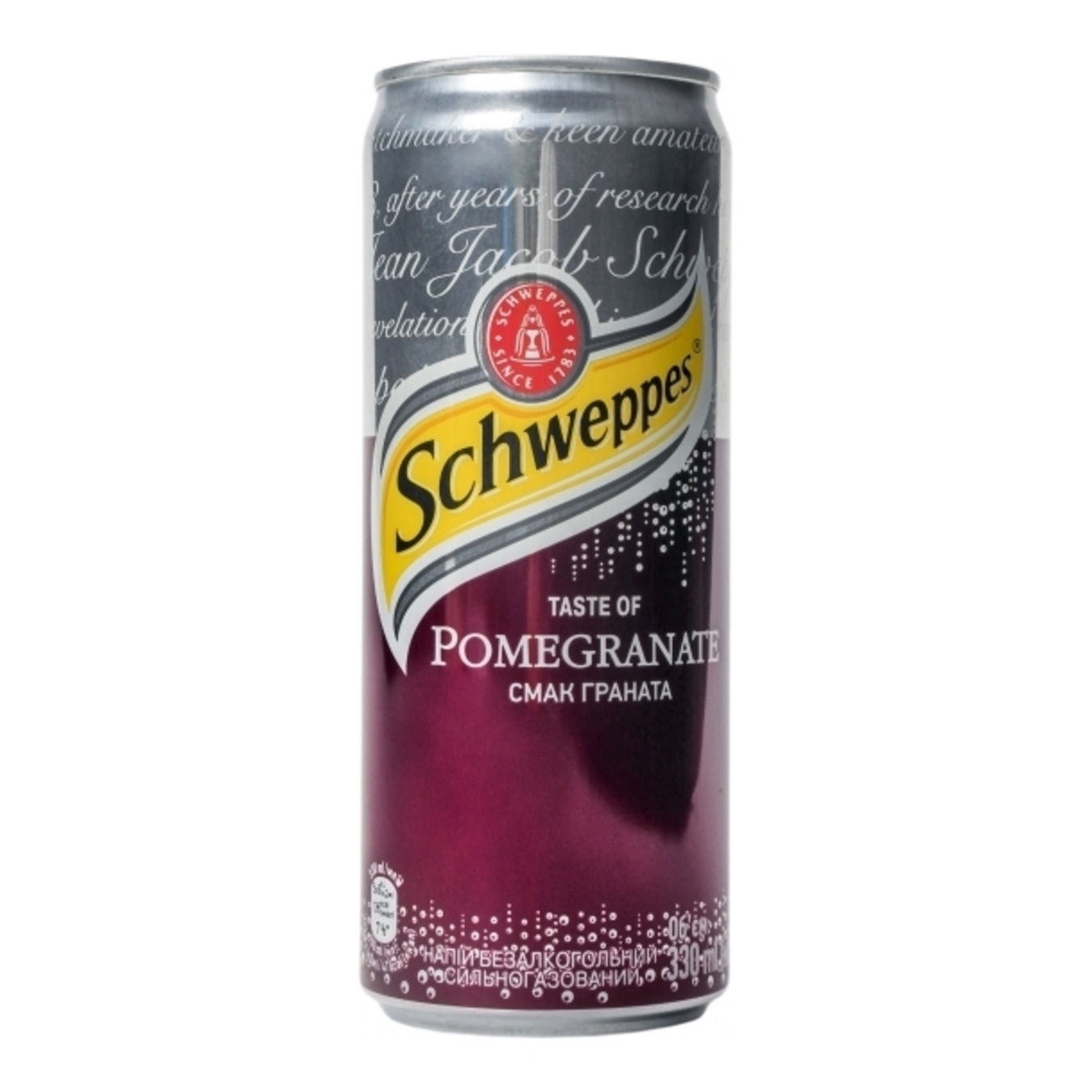Schweppes Pomegranate Non-Alcoholic Strong Carbonated Drink 330ml
