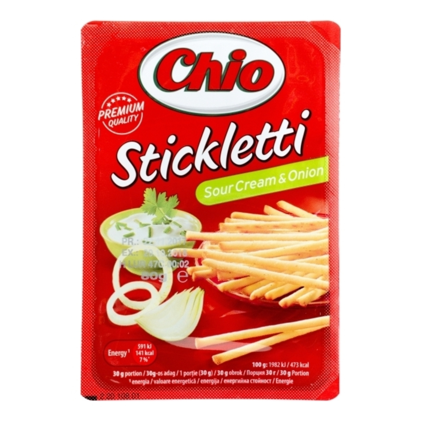 Straws Chio Stickletti with Sour Cream and Onion Flavor 80g