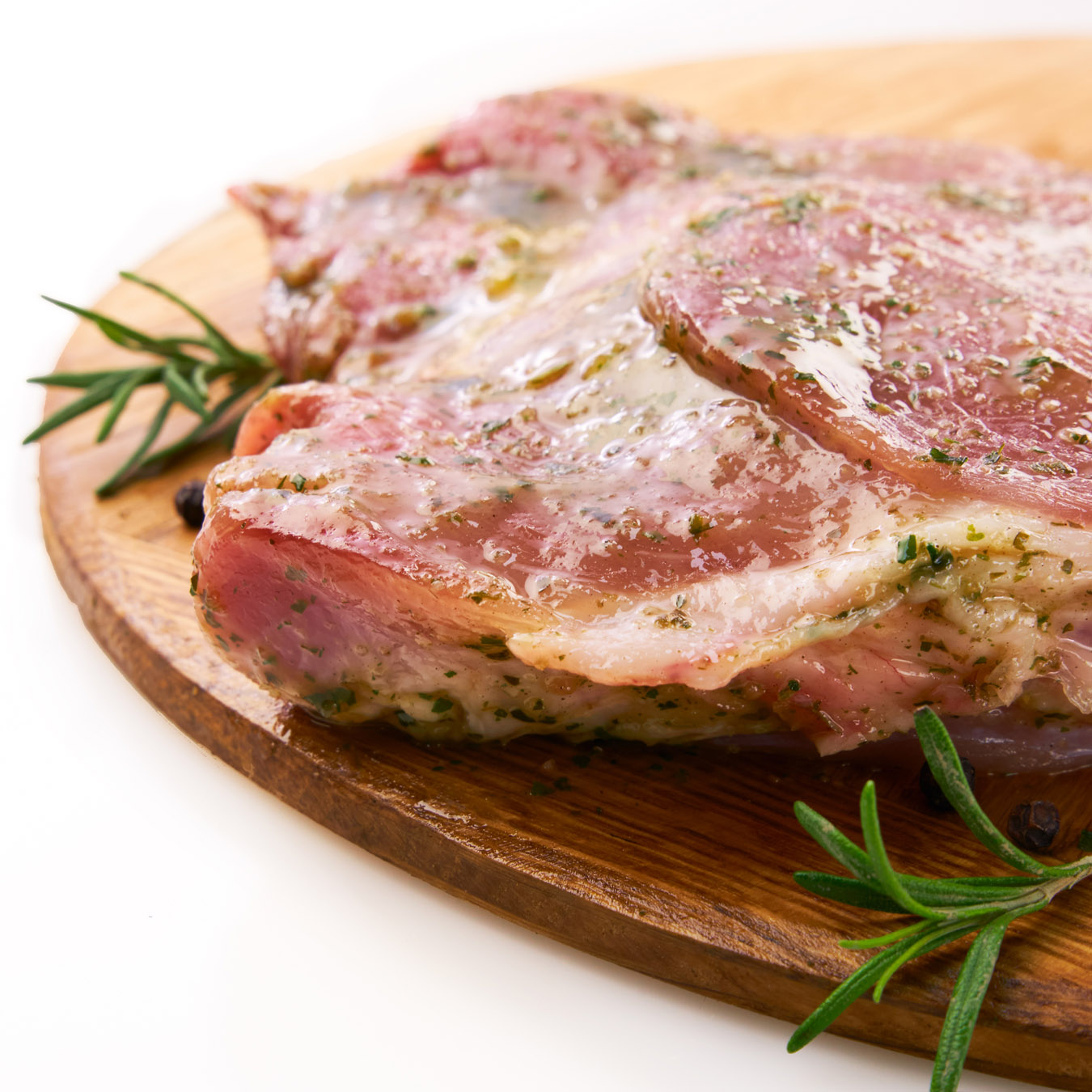Boneless In Marinade Chilled Pork Thigh Steak