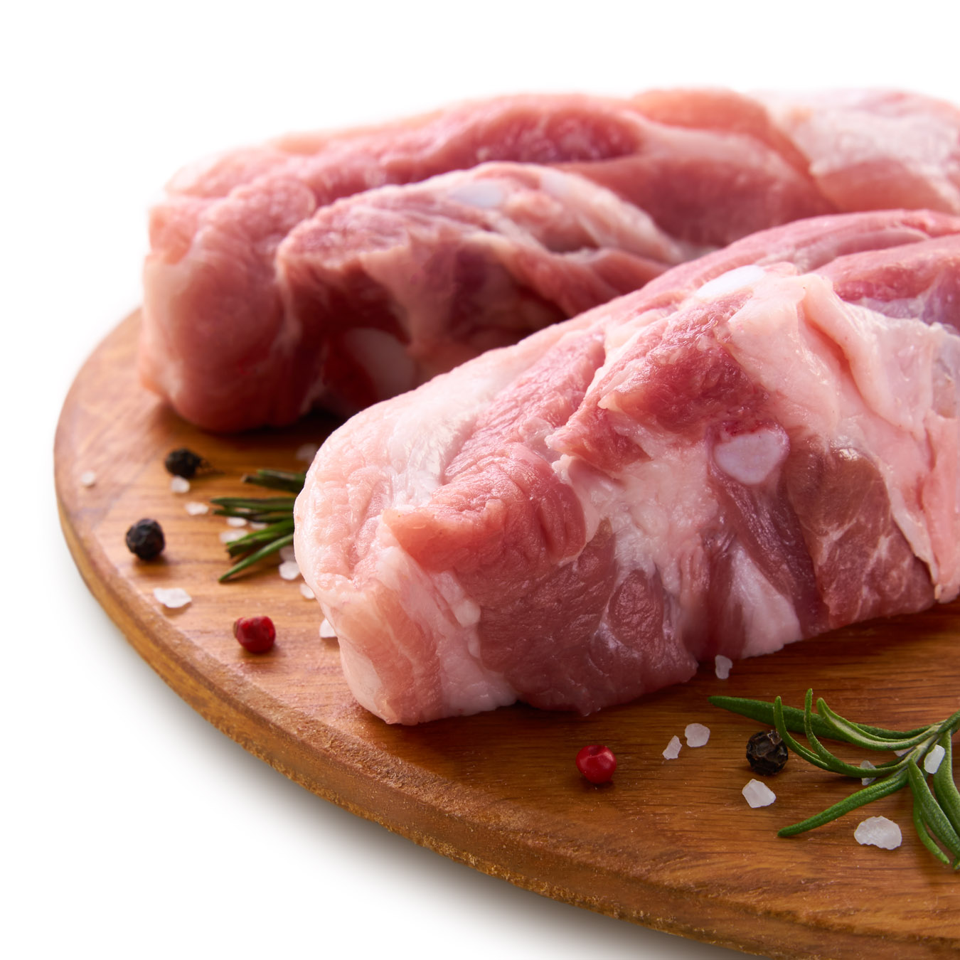 Pork steak with brisket chilled without bone