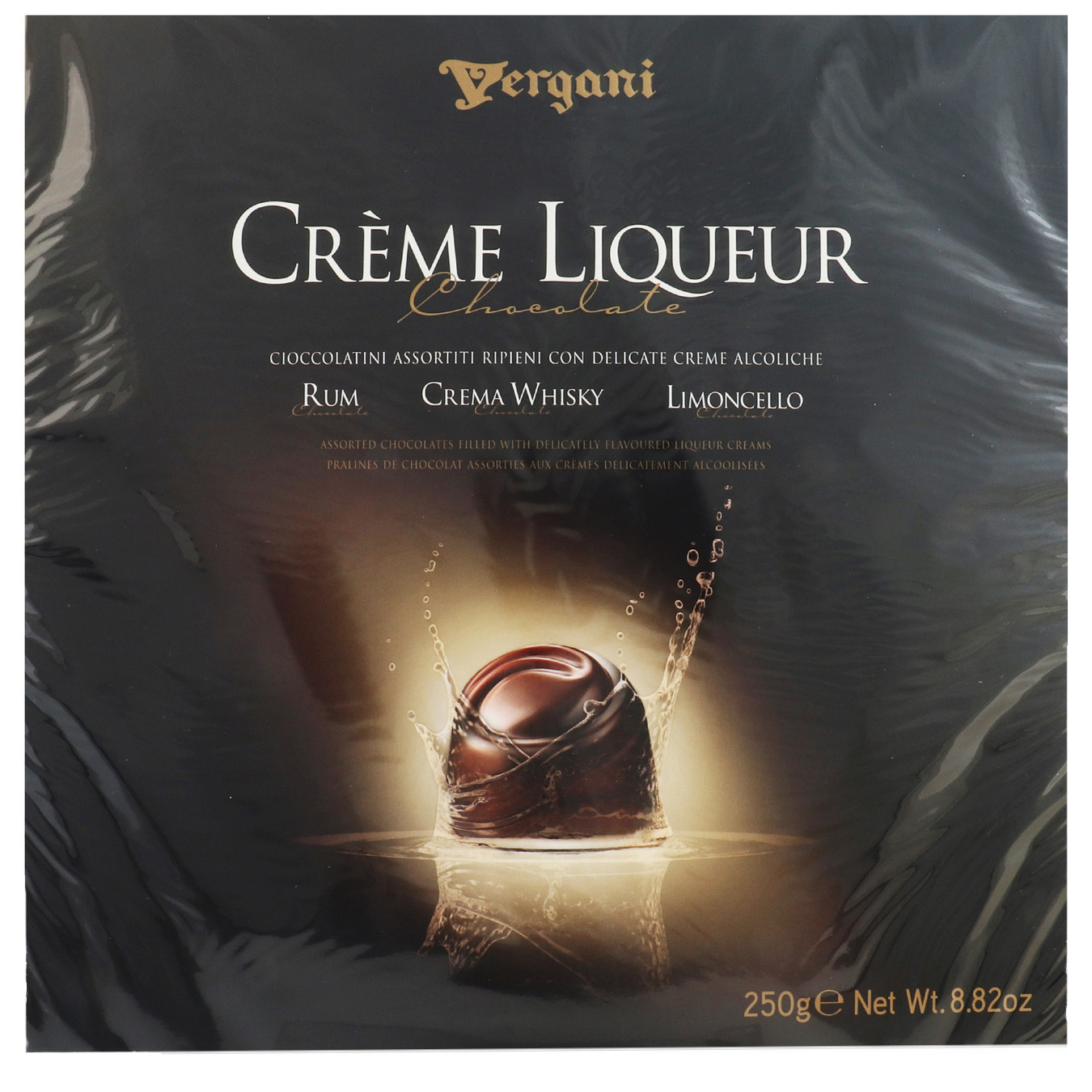Асорті Цукерок Vergani Creme Liqueur з кремовою начинкою з лікеру в шоколаді 200г