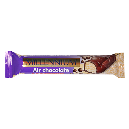 Шоколад Millennium белый пористый в молочном шоколаде 32г