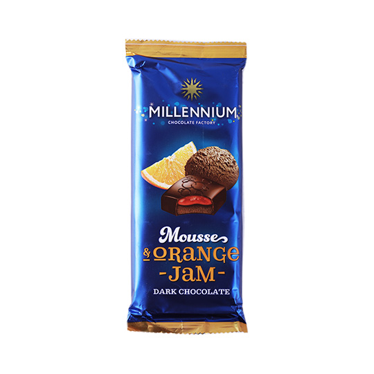 Millennium with mousse orange filling dark chocolate 135g 
