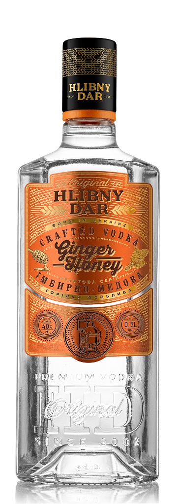 Hlibny Dar Vodka Ginger and Honey Special 40% 0,5 l