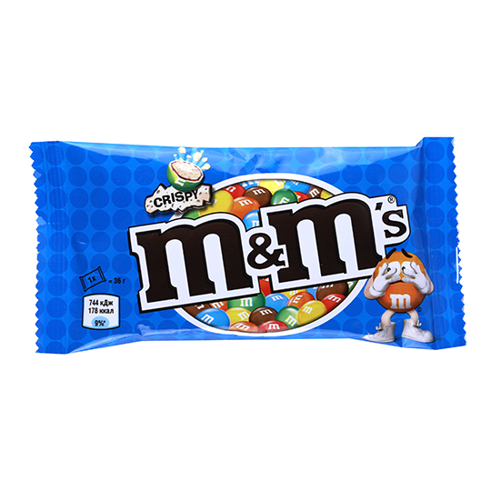 Dragee M&M's chocolate with rice balls in milk chocolate 36g