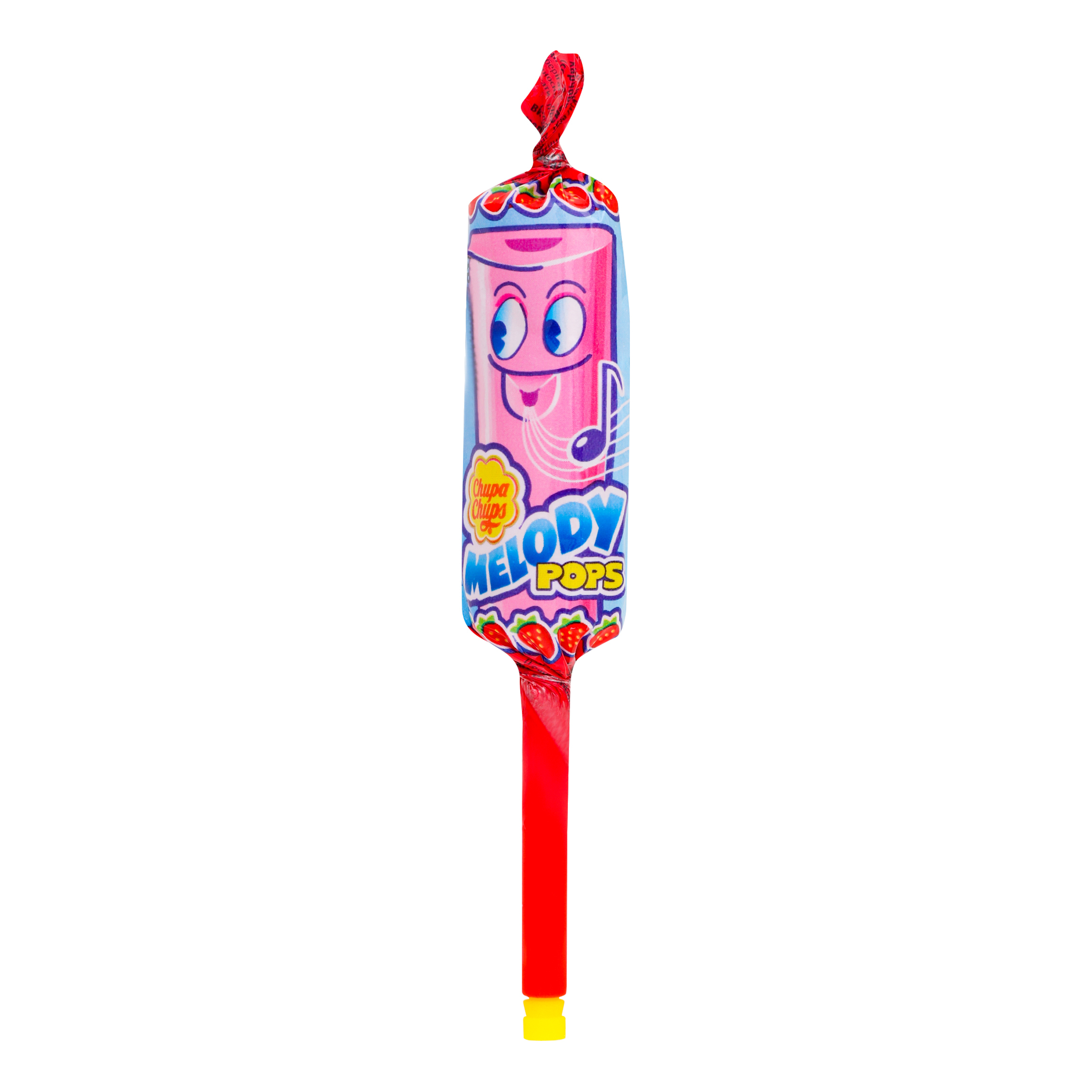 Chupa Chups Melody Pops with strawberry flavor lollipop 15g