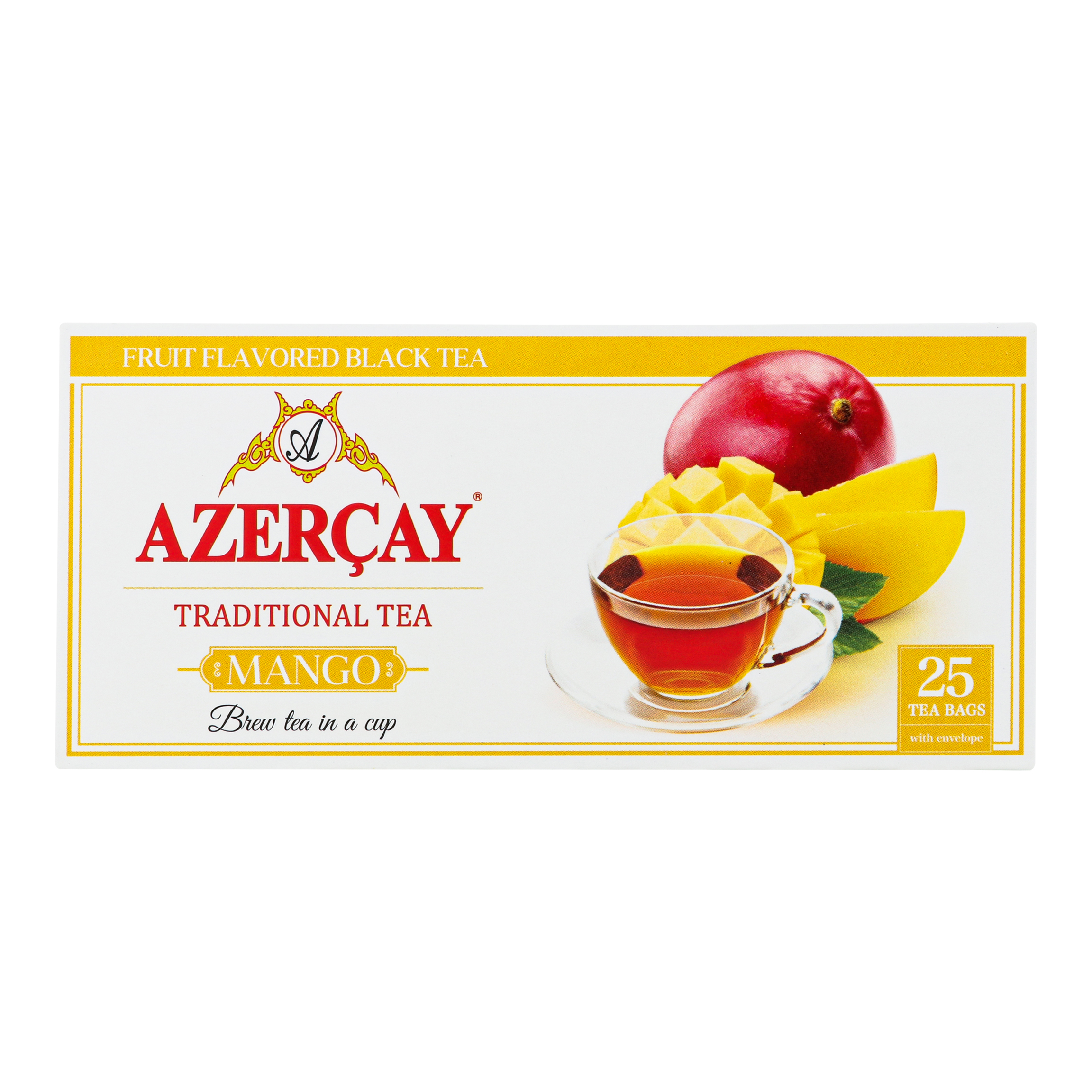 Чай чорний Azercay пакетований з ароматом манго 25шт 45г