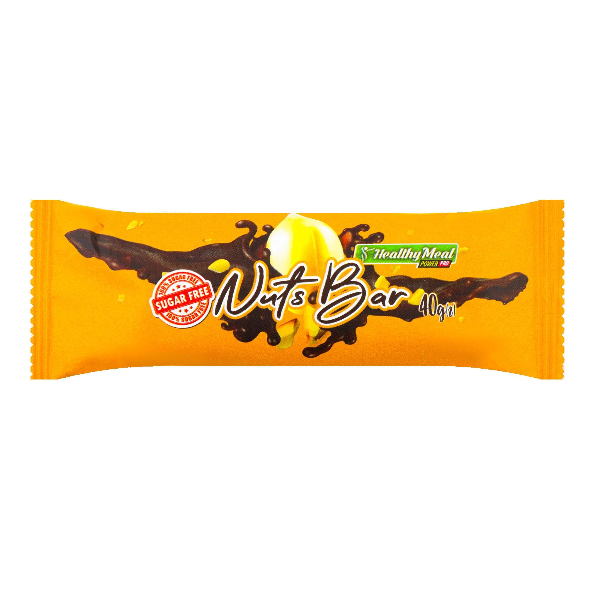Bar Healthy Mea for sports nutrition with caramel and roasted nuts 40g