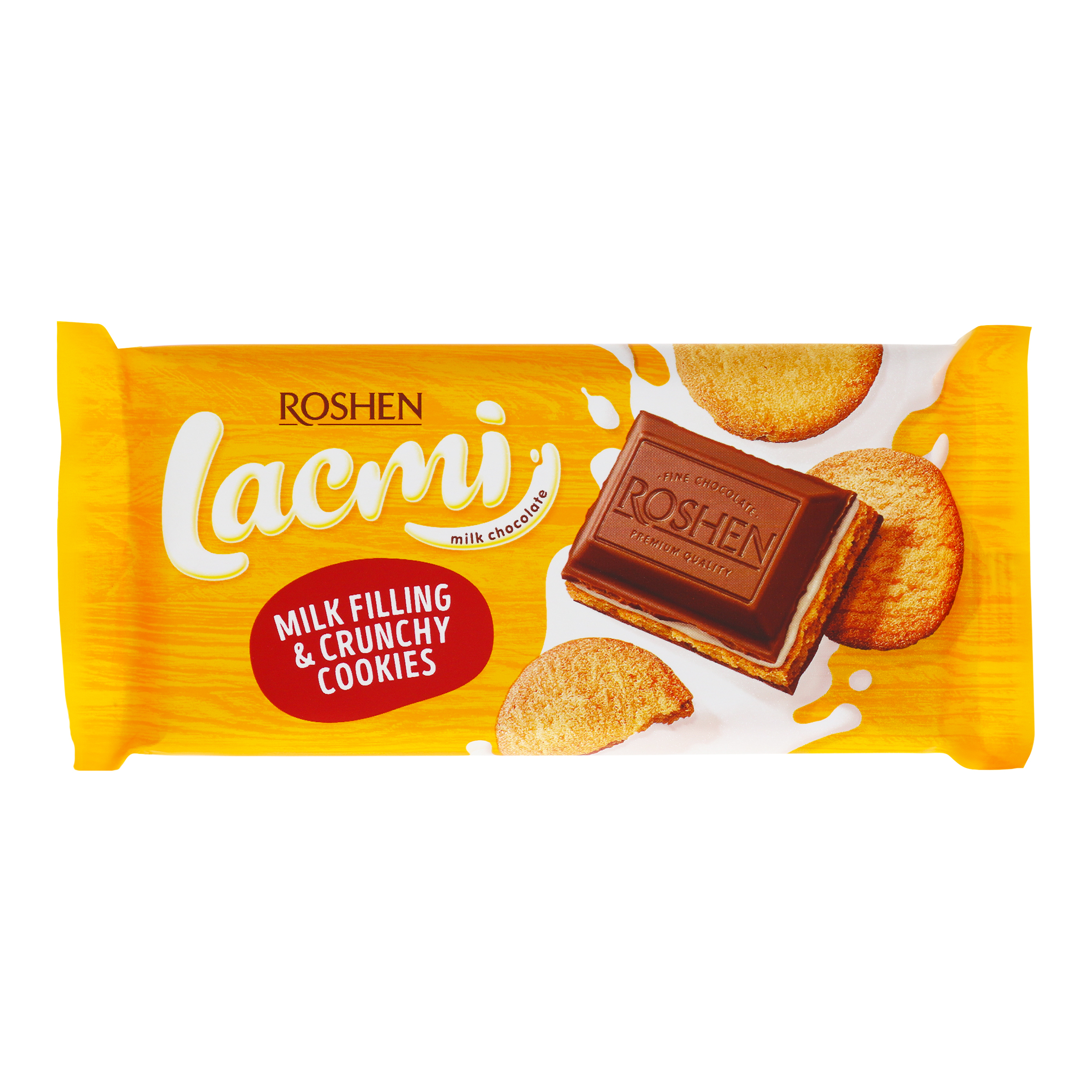 Roshen Lacmi Milk Chocolate with Milk Filling and Cookies 100g