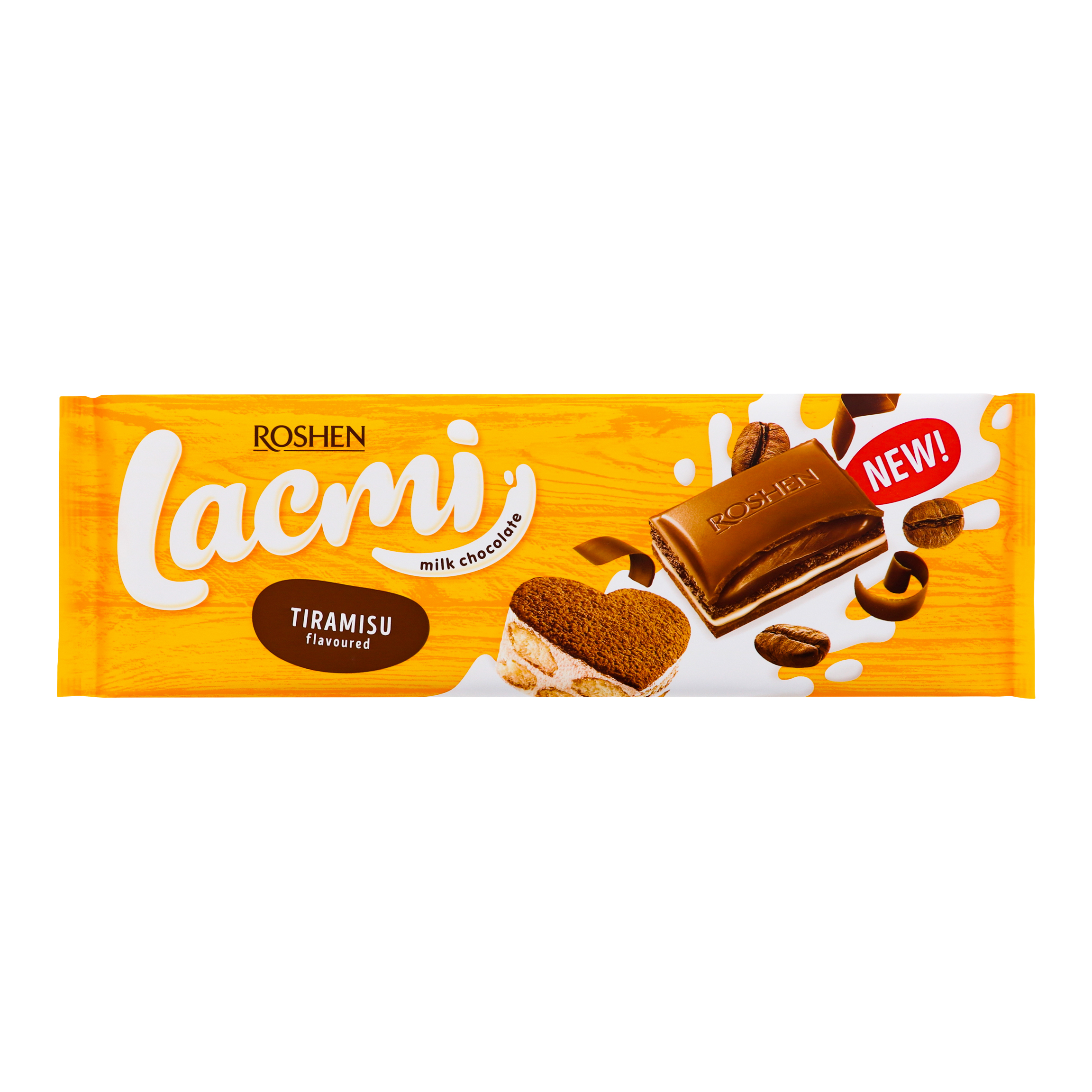 Шоколад Roshen Lacmi Tiramisu молочний з печивом 295г