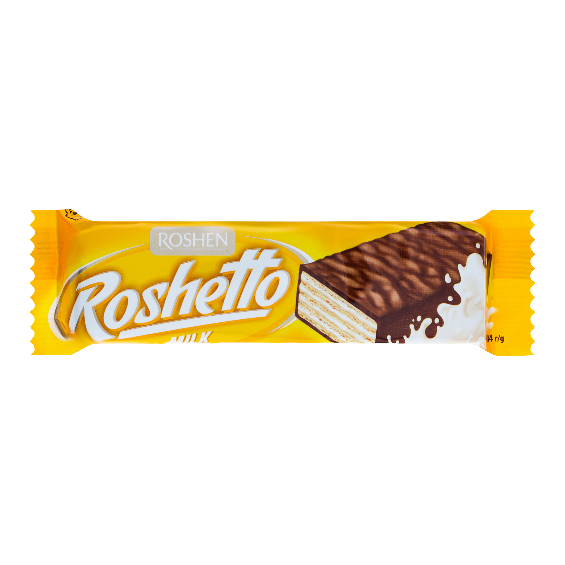 Батончик Roshen Roshetto Milk вафельний в шоколадній глазурі 34г