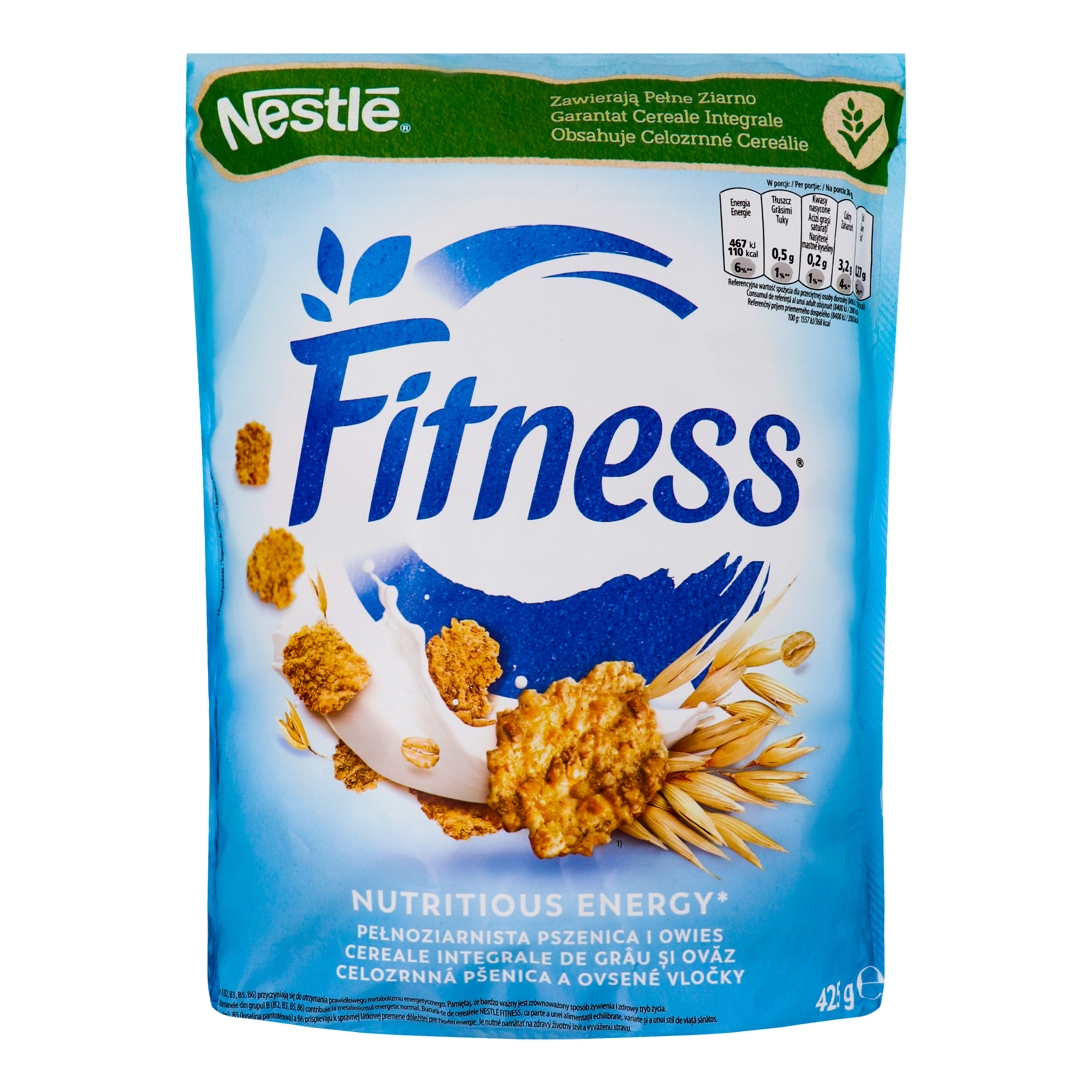 Готовый сухой завтрак Nestle Fitness Original из цельнозерновой пшеницы 425г
