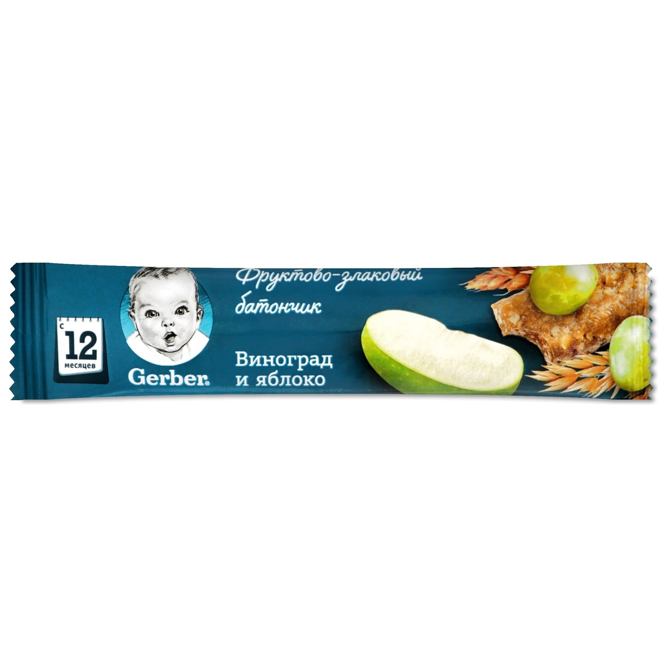 Gerber Apple And Grapes Fruit And Cereal Bar 25g