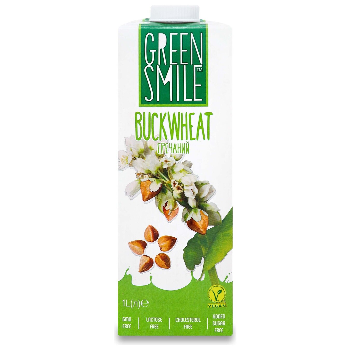 Напій Green Smile ультпропастеризований гречаний збагачений кальцієм 2, 5% 1л