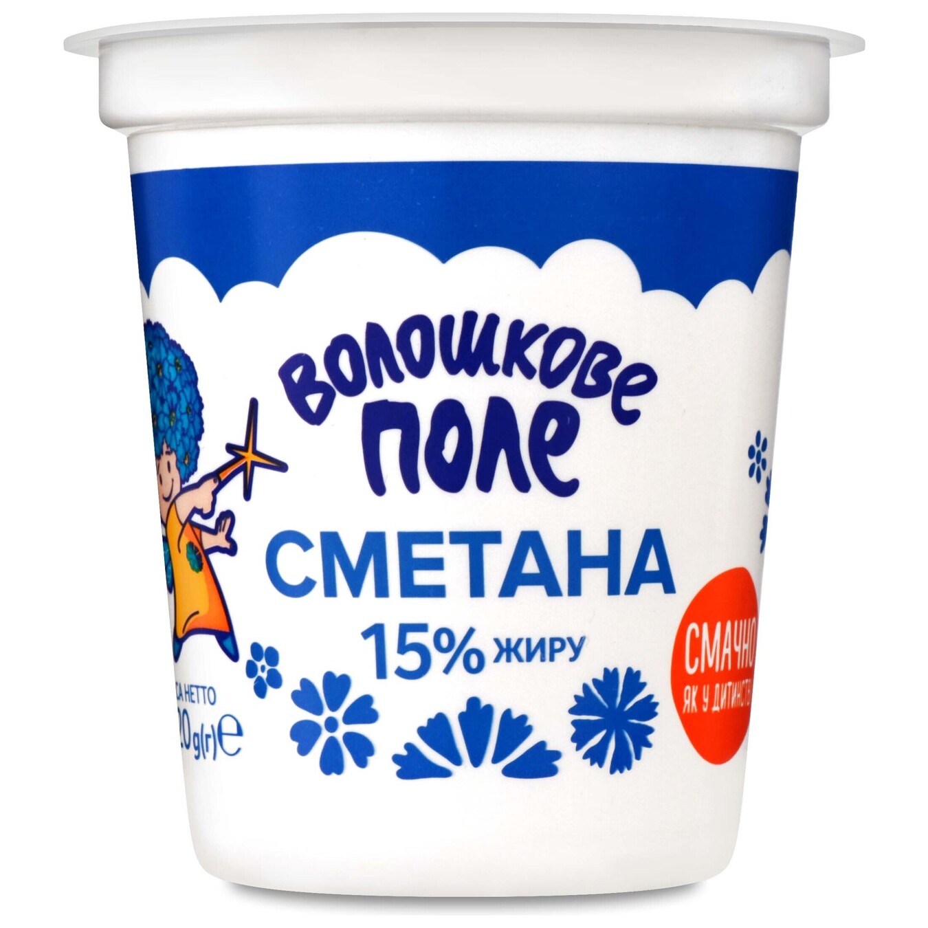 Voloshkove Pole Sour Cream 15% glass 320g