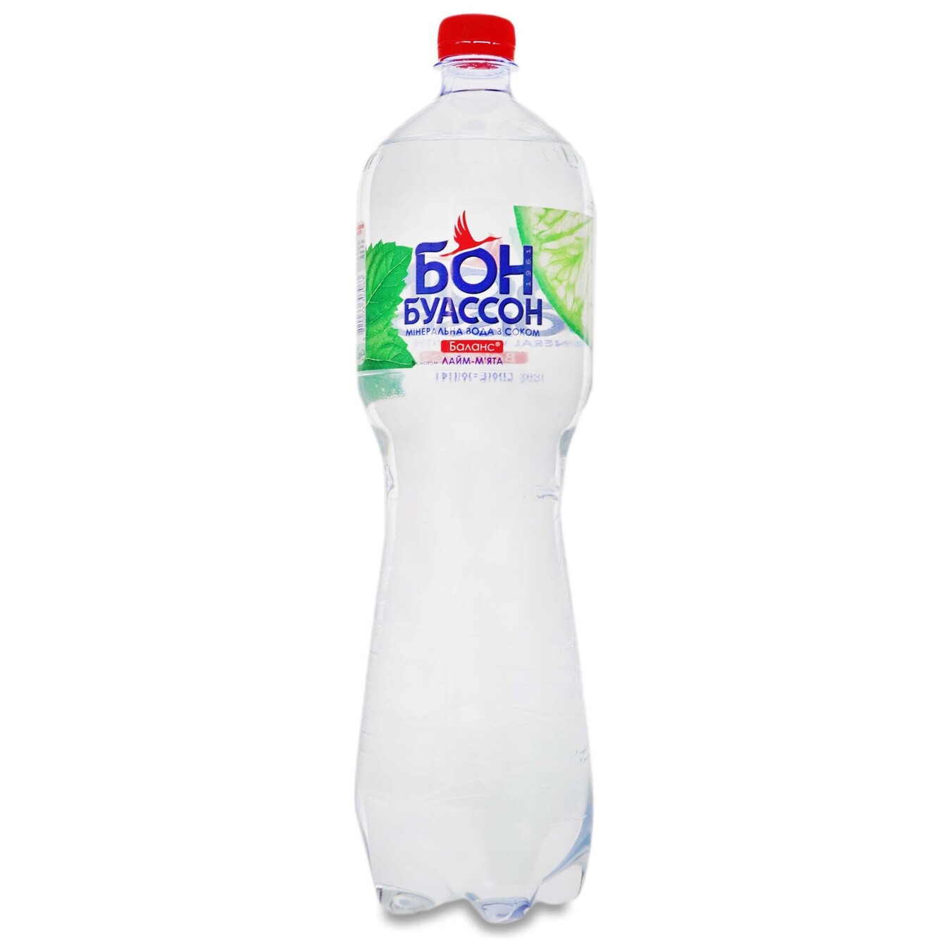 Bon Boisson strongly carbonated mineral water with mint lime juice 1.5 l
