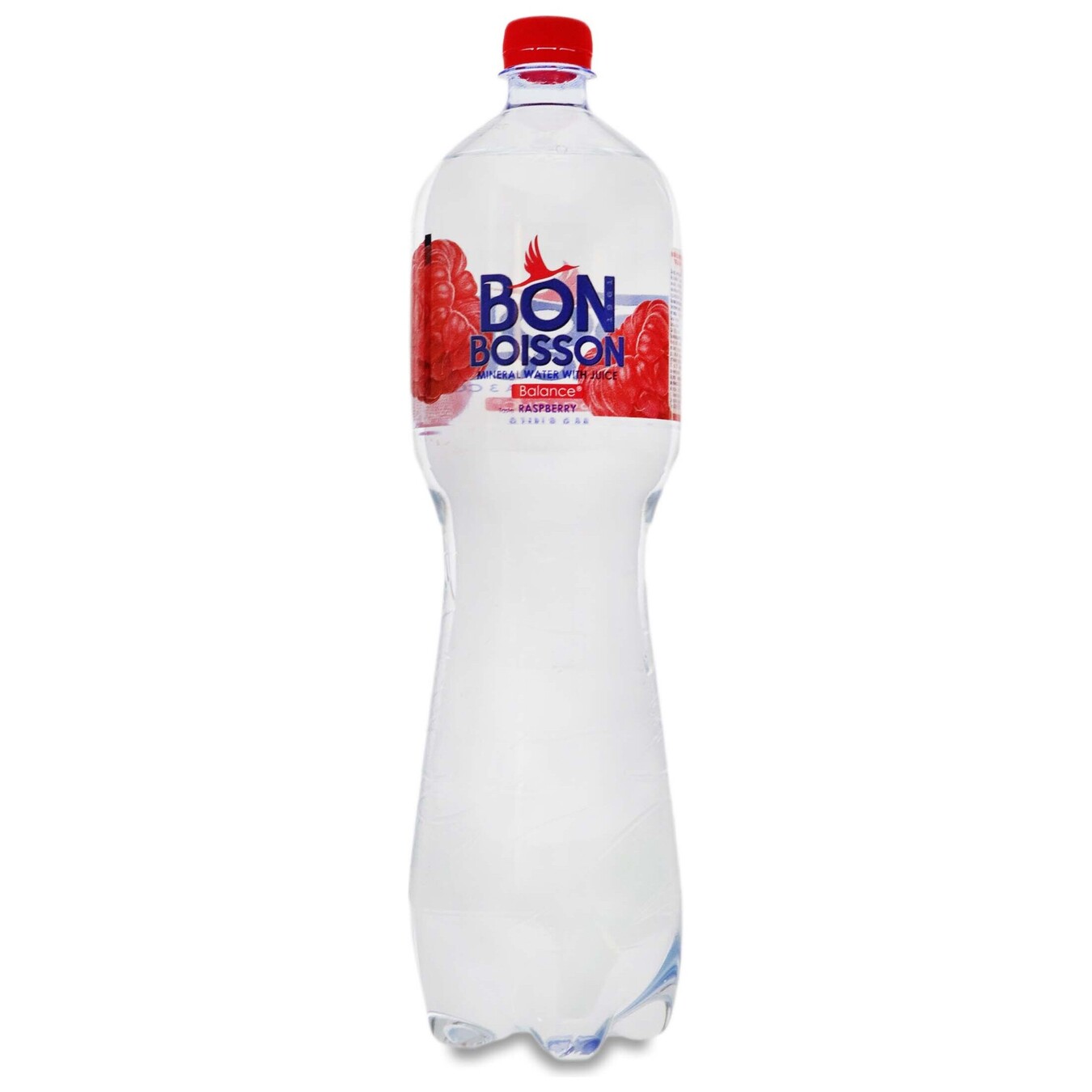 Bon Boisson strongly carbonated mineral water with raspberry juice 1.5 l