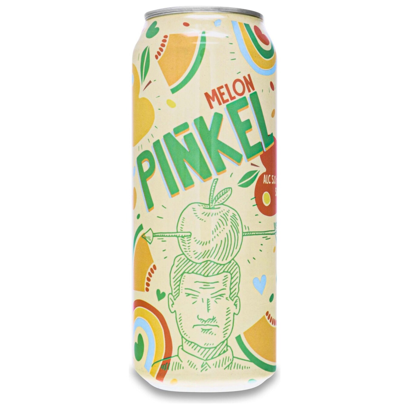 Напій зброджений Pinkel газований яблуко,диня 5% 0,5л