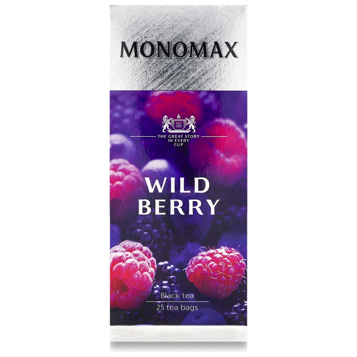 Чай черный с ароматом лесных ягод Мономах Лесная ягода 0,0375г пакетированный