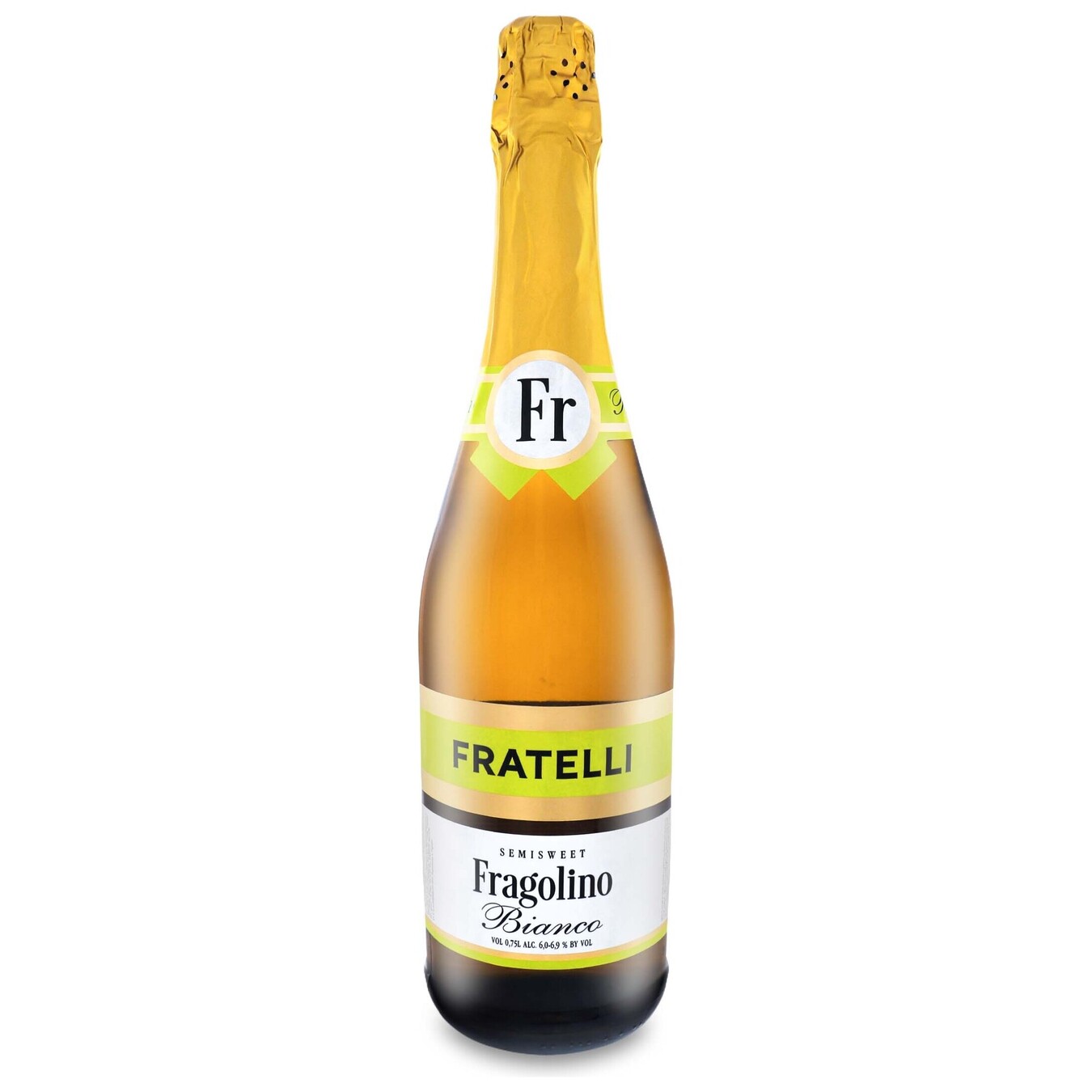Напій винний Fratelli Fragolino Bianco ігристий білий напівсолодкий 6-6,9% 0,75л