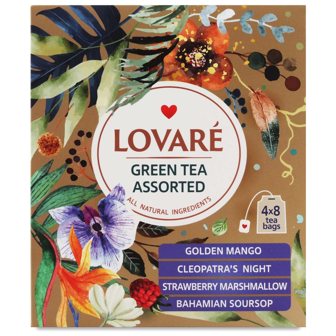 Чай Lovare Assorted зелений 32*1.5г/уп