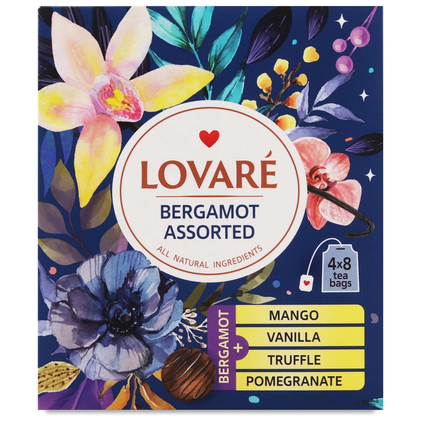 Lovare Assorted Black tea Bergamot 4 * 8 pcs